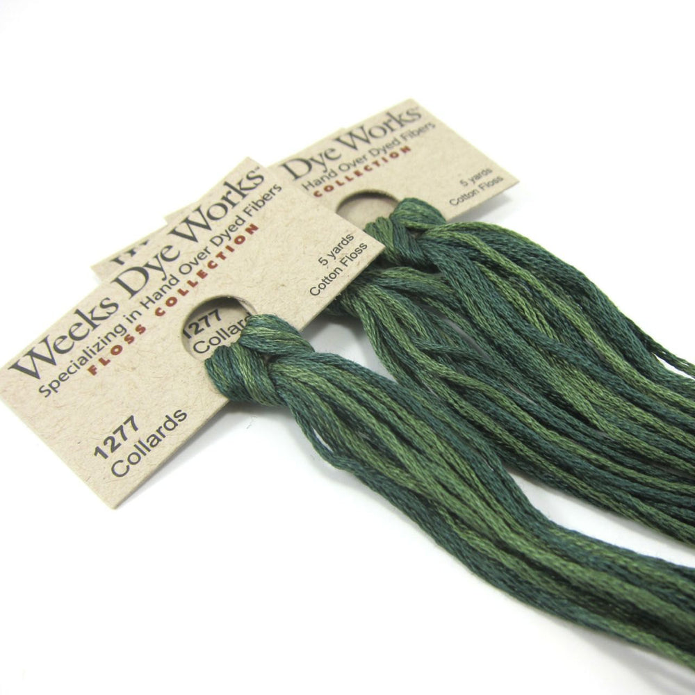 Weeks Dye Works Hand Over Dyed Embroidery Floss - Collards (1277) Floss - Snuggly Monkey