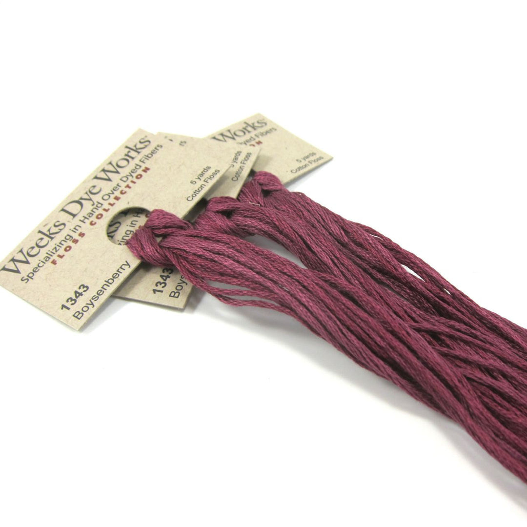Weeks Dye Works Hand Over Dyed Embroidery Floss - Boysenberry (1343) Floss - Snuggly Monkey