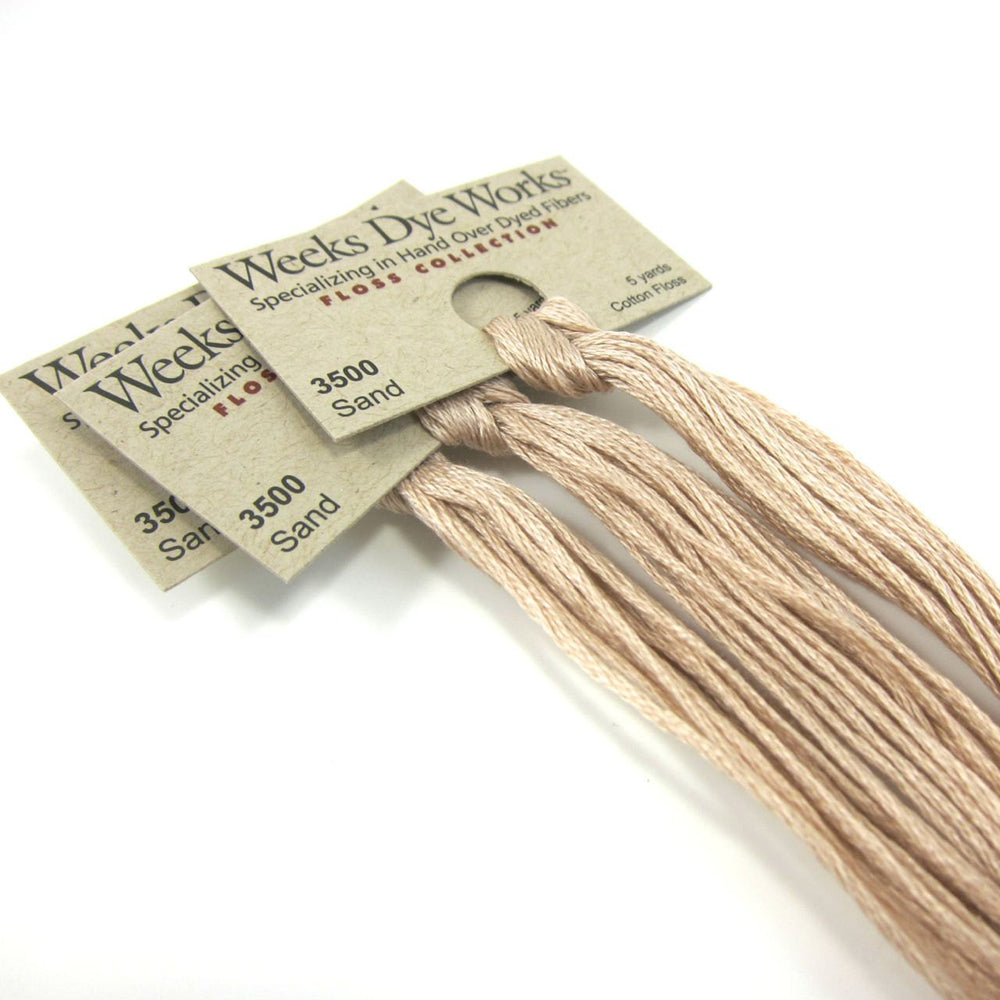 Weeks Dye Works Hand Over Dyed Embroidery Floss - Sand (3500) Floss - Snuggly Monkey