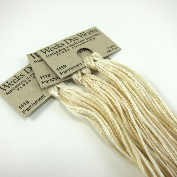 Weeks Dye Works Hand Over Dyed Embroidery Floss - Parchment (1110) Floss - Snuggly Monkey