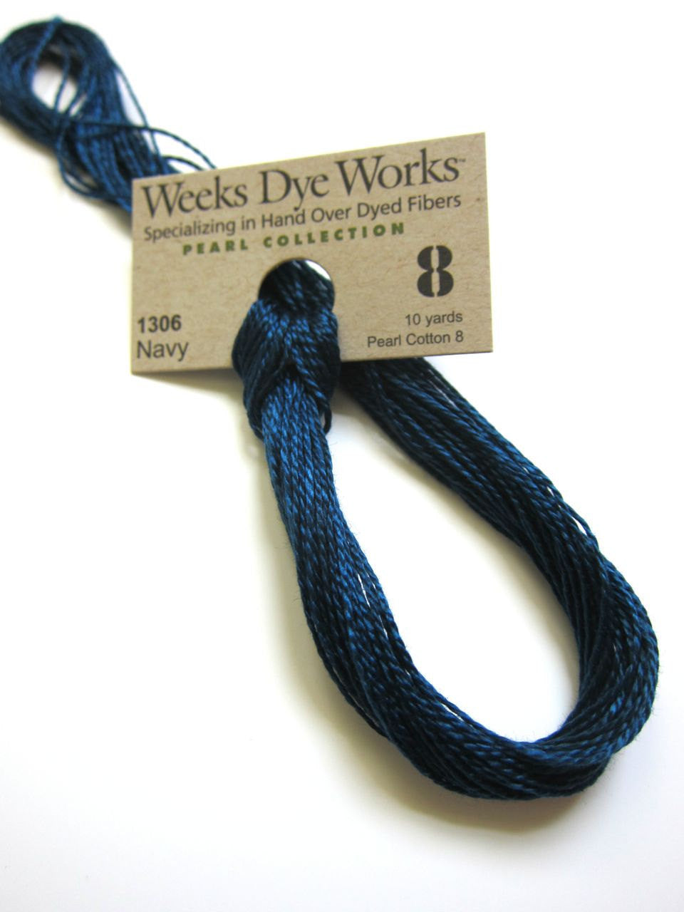 Weeks Dye Works Hand Over-Dyed Pearl Cotton - Size 8 Navy Perle Cotton - Snuggly Monkey