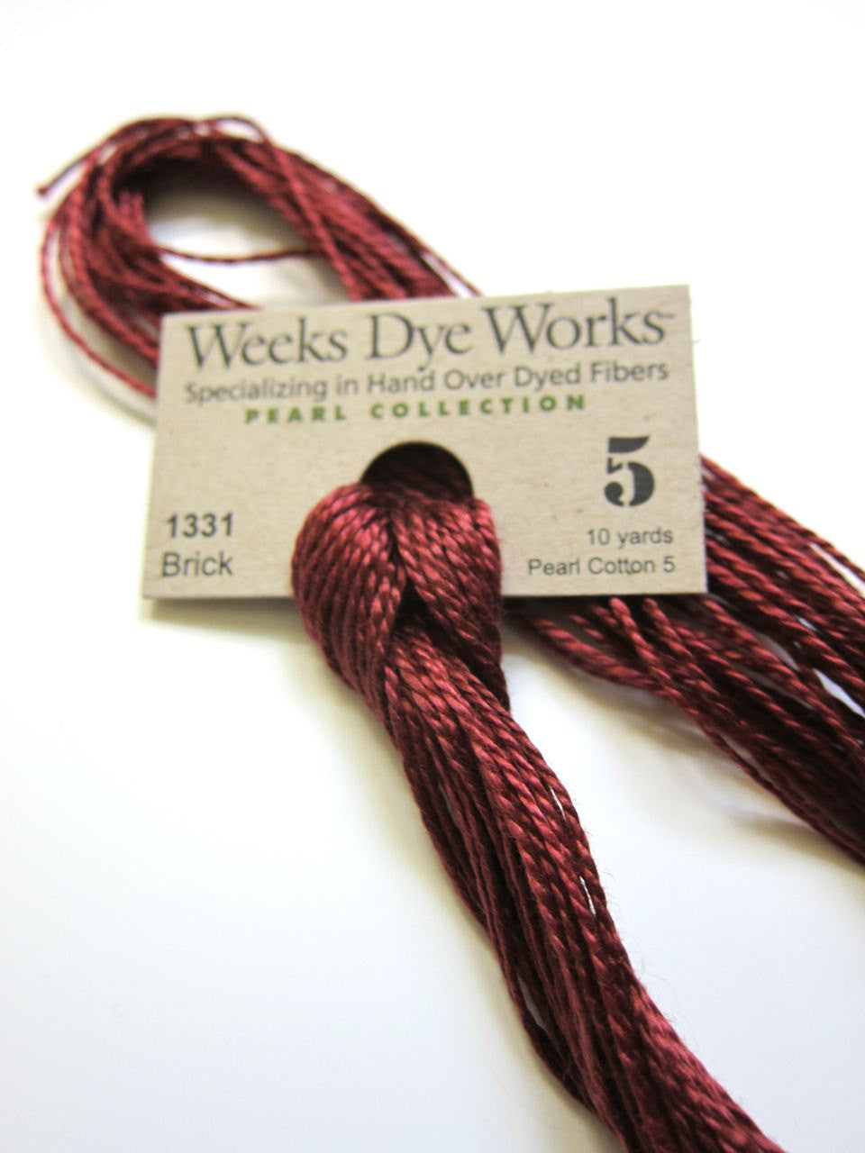 Weeks Dye Works Pearl Cotton - Brick (Size 5) Perle Cotton - Snuggly Monkey