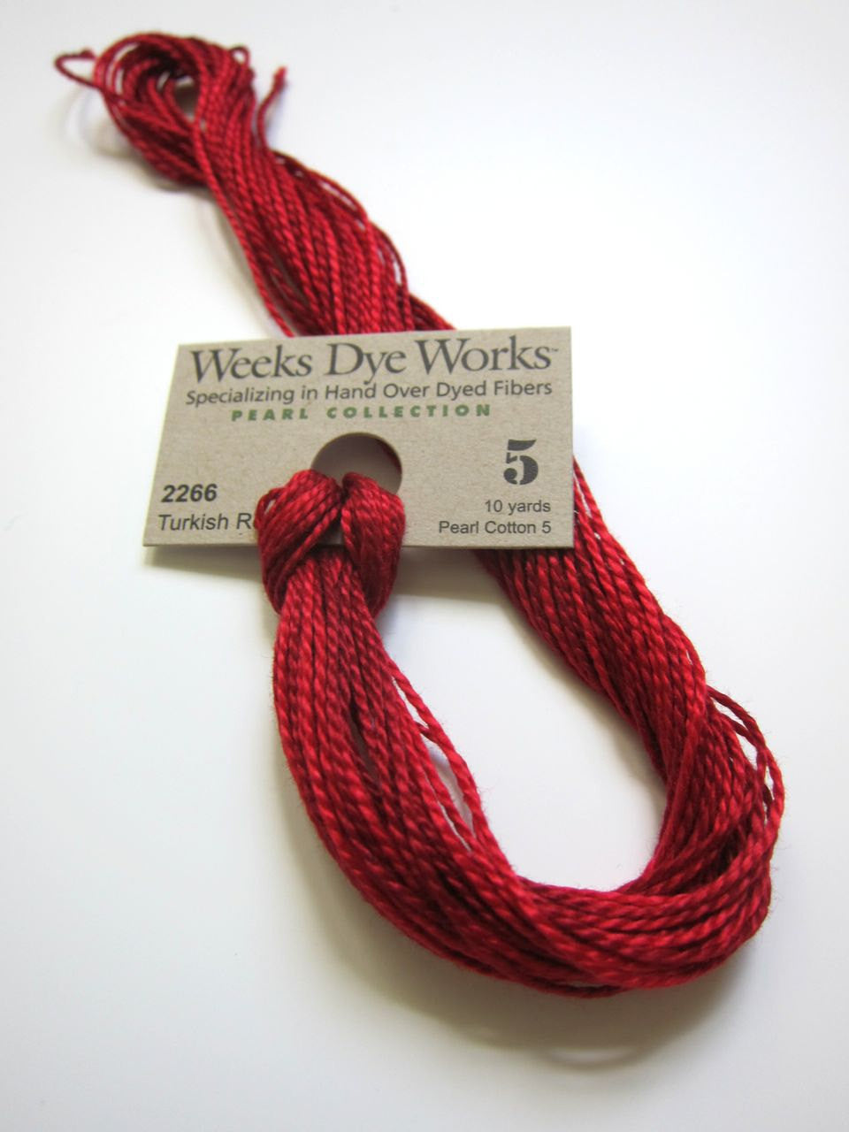 Turkish Red Weeks Dye Works Hand Over-Dyed Perle Cotton - Size 5 Perle Cotton - Snuggly Monkey