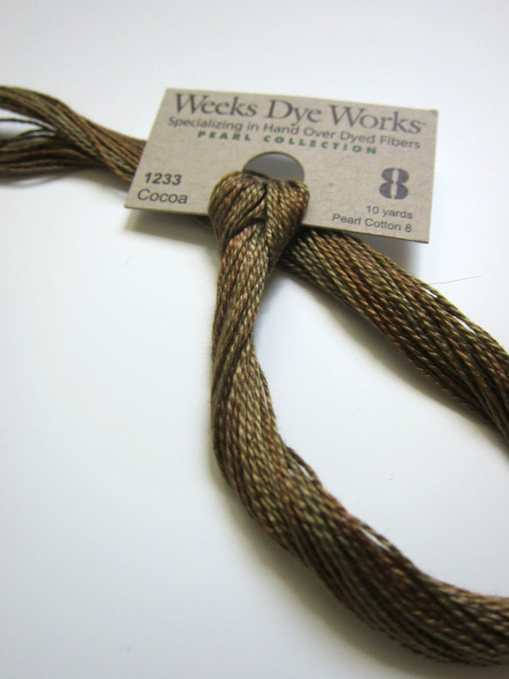 Pearl Cotton Thread - Weeks Dye Works Hand Cocoa (Size 8) Perle Cotton - Snuggly Monkey