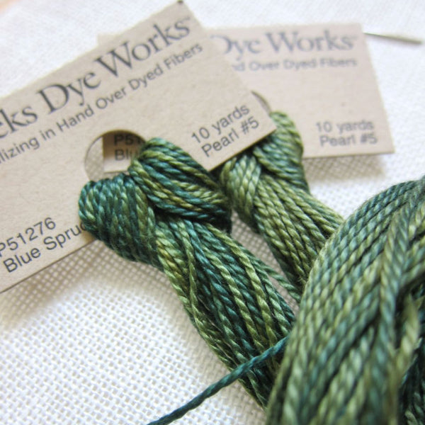 Weeks Dye Works Pearl Cotton - Size 5 Blue Spruce Perle Cotton - Snuggly Monkey