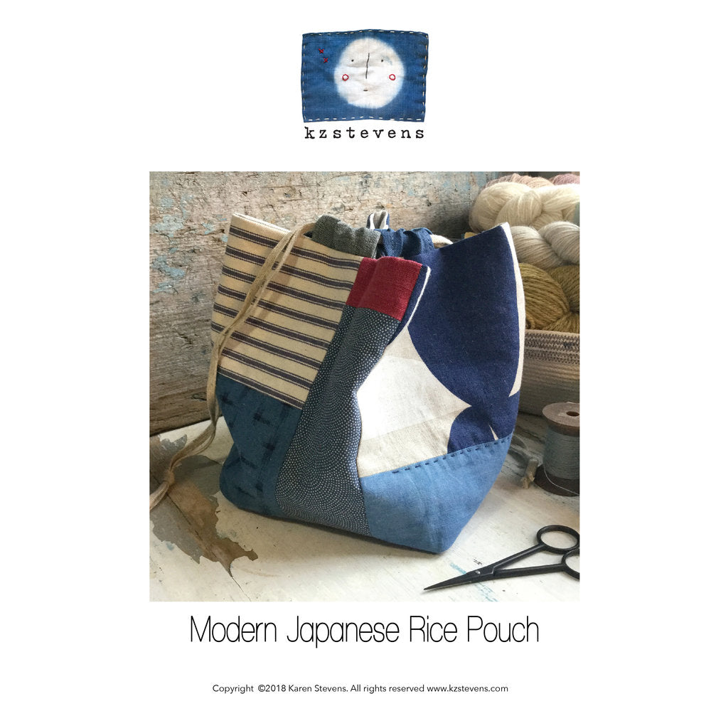 Remission Install Housework Modern Japanese Rice Pouch Sewing Pattern - Snuggly Monkey