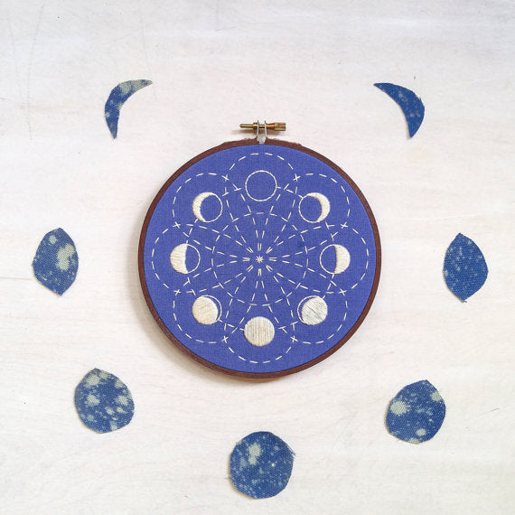 cozyblue Embroidery Pattern :: Lunar Blossom Patterns - Snuggly Monkey