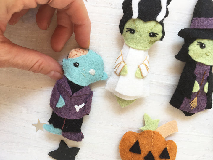 Classic Movie Monsters Wool Felt Embroidery PDF Pattern