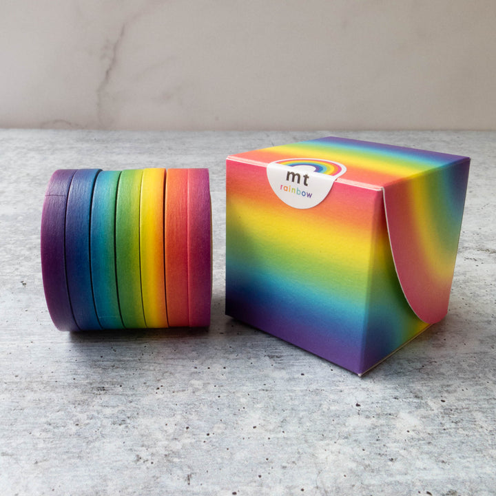 Japanese Washi Tape Collection - Thin Rainbow