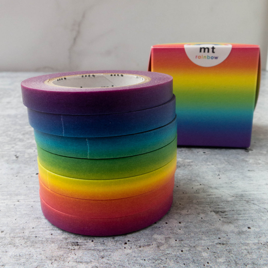 Japanese Washi Tape Collection - Thin Rainbow