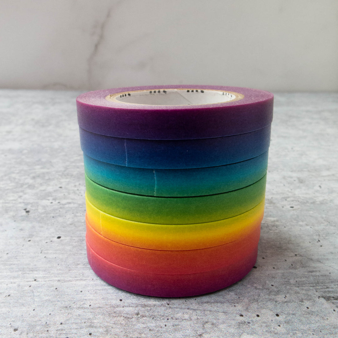 Japanese Washi Tape Collection - Thin Rainbow – Snuggly Monkey