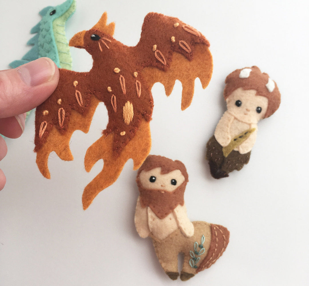 Mythical Creatures Felt Animals PDF Pattern – Snuggly Monkey