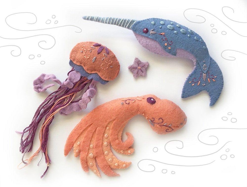 Felt Sea Creatures PDF Pattern
